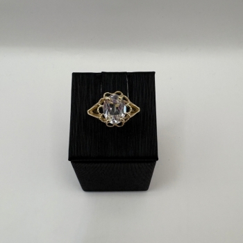 Vintage-Inspired White Topaz Ring