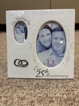 Double Photo 25th Anniversary Frame
