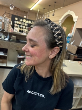 Black Raffia Woven Headband