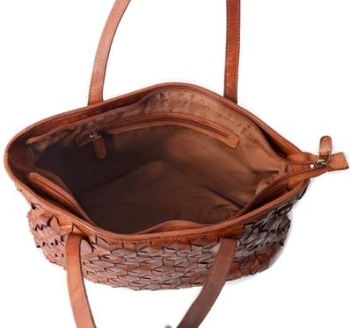 Aqua Prism Market Tote Bag In Brown