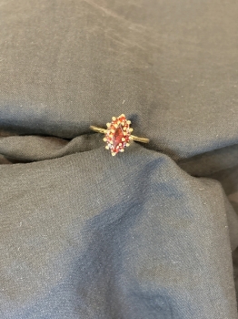 Vintage-Inspired Garnet Cluster Ring