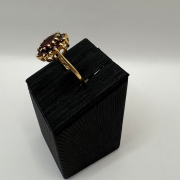 Vintage-Inspired Garnet Cluster Ring