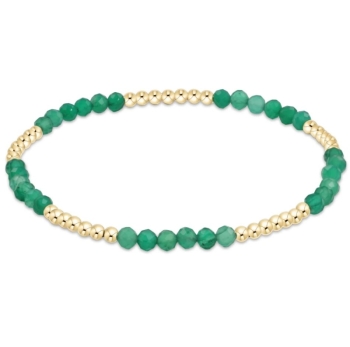 Blissful 2.5mm Bead Bracelet - Green Onyx