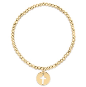 Classic Gold 3mm Bead Bracelet - Blessed Disc