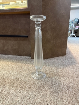 Large Clear Glass Candle Holder