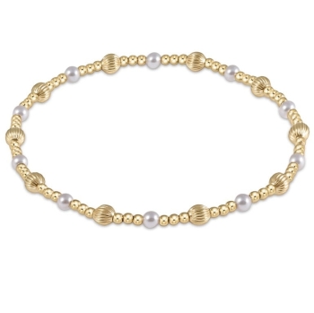 Pearl Dignity Sincerity 4mm Gold Bead Bracelet
