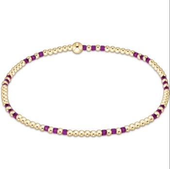 Hope Joy 2mm Bead Bracelet - Fuchsia