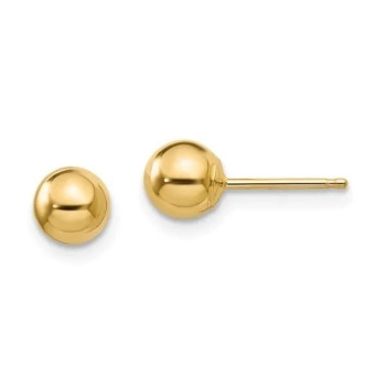 5mm Gold Ball Stud Earrings