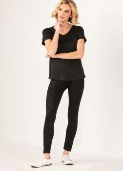 Black Tonal Patterns on Black Leggings