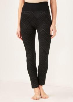 Black Tonal Patterns on Black Leggings