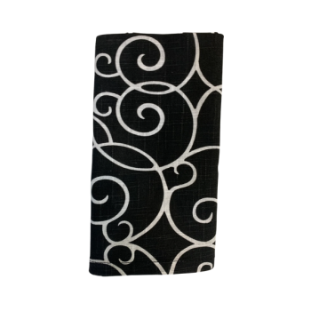 Black and White Scrollwork Napkins