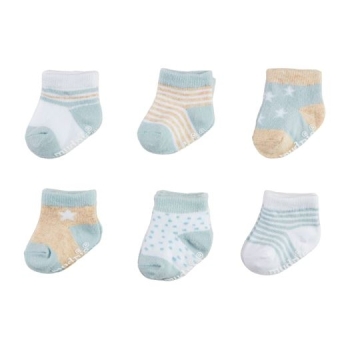 Blue Baby Socks, 6 Asst.