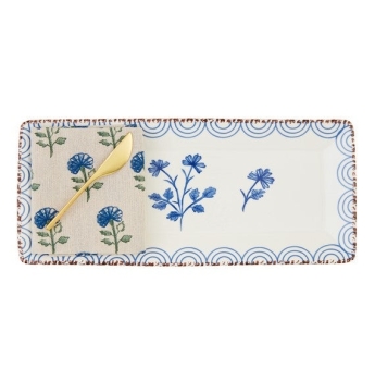 Blue Floral Hostess Set
