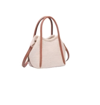 Brynne Satchel Bag- Natural/Brown
