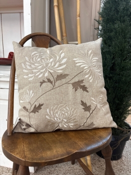 Embroidered Flower Pillow