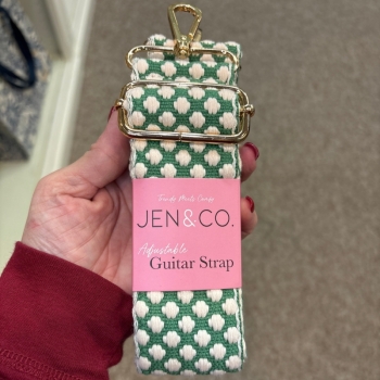 Dotted Guitar Strap- Green