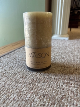 Taupe 3x6 Rustic Pillar Candle
