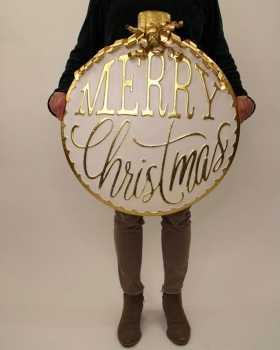 Merry Christmas Metal Ornament Wall Décor