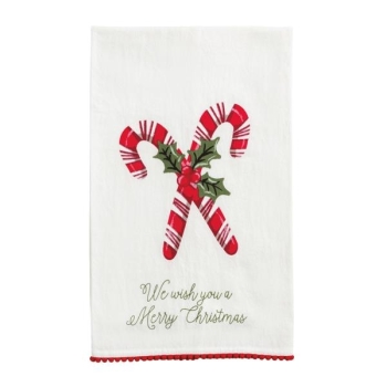 Christmas Candy Cane Printed Towel