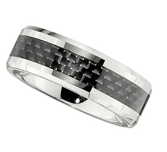 8.0mm Dura Cobalt Band with Black Carbon Fiber Inlay
