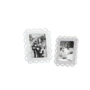Ceramic Scallop Frame, 2 asst