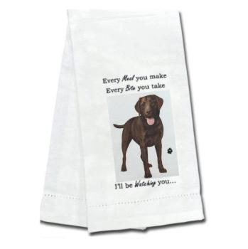 Chocolate Labrador Kitchen Towel