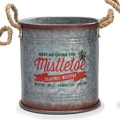 Nested Galvanized Christmas Planter