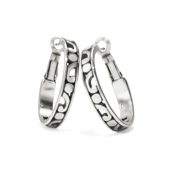 Contempo Small Hoop Earrings- Silver