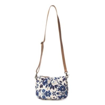 Cottage Rose Crossbody Bag In Blue