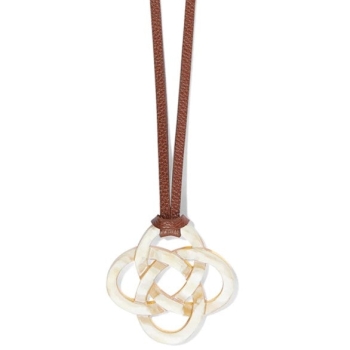Interlok Horn Necklace- Cream
