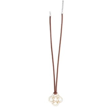 Interlok Horn Necklace- Cream