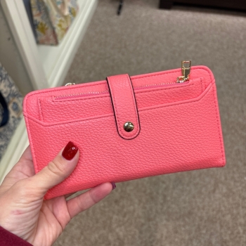 Macy Wallet- Coral Pink