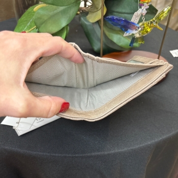 Melody Vegan Quilted Wallet- Khaki