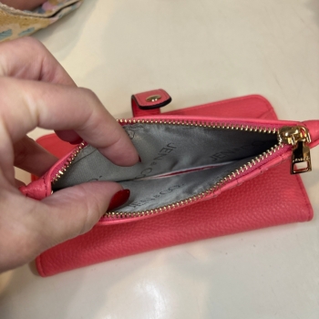 Macy Wallet- Coral Pink