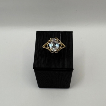 Vintage-Inspired White Topaz Ring