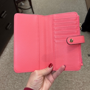 Macy Wallet- Coral Pink