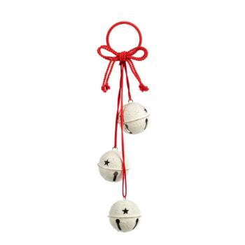 Distressed White Metal Bells Hanger