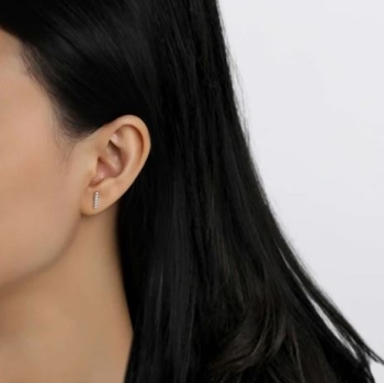 Mini Vertical Bar Stud Earrings