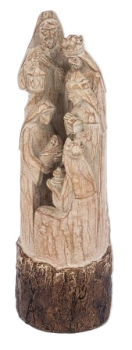 Woodcut Three Kings Nativity Figurine