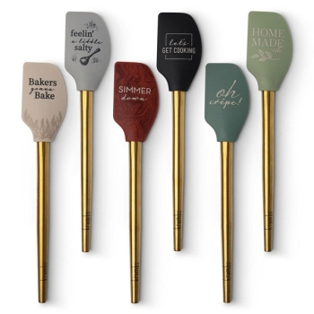 Elements Spatula w/ Metallic Gold Handle