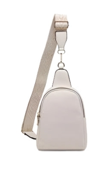 Ellen Vegan Guitar Strap Sling Bag- Off-White
