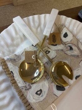 Gold Salad Servers Set