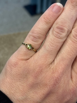 Peridot Heart Ring