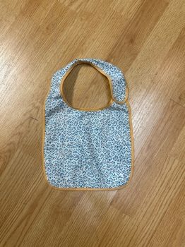 Orange and Blue Flower Bib