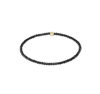 Faceted Hematite 2mm Bead Bracelet