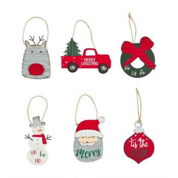 Farm Tin Christmas Ornaments