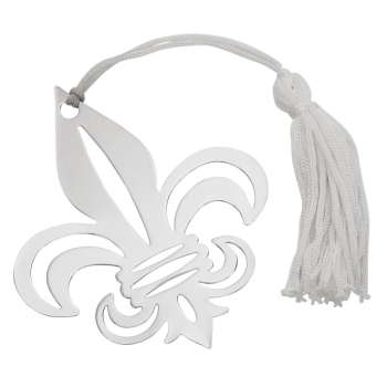 Silver Fleur De Lis Shaped Bookmark