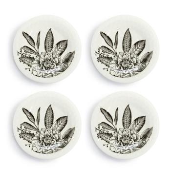 Floral Melamine Appetizer Plates-Set of 4