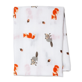 Lulujo Forest Friends Cotton Swaddle