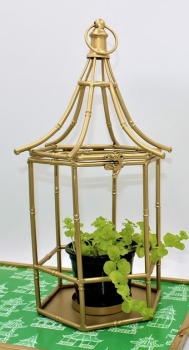 Gold Metal Bamboo Lanterns